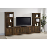  Coaster Furniture Laughlin 724123 4-door Engineered Wood 78-inch TV Stand - Dark Pine IMAGE 10