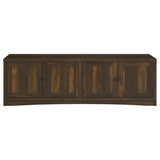  Coaster Furniture Laughlin 724123 4-door Engineered Wood 78-inch TV Stand - Dark Pine IMAGE 3