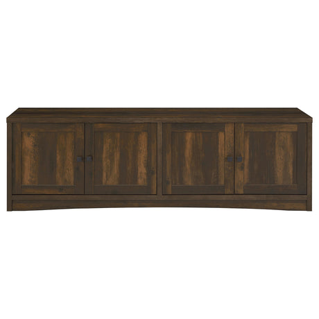  Coaster Furniture Laughlin 724123 4-door Engineered Wood 78-inch TV Stand - Dark Pine IMAGE 3
