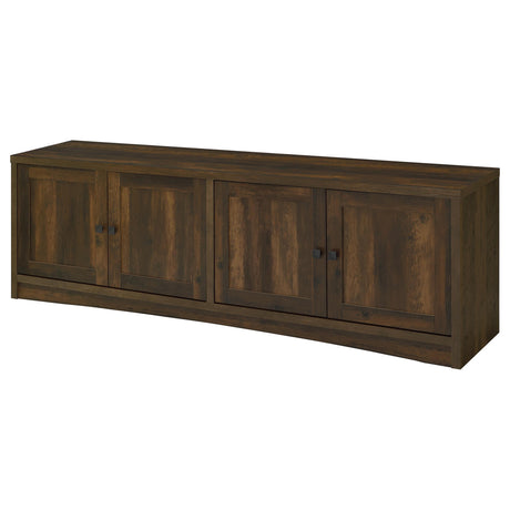  Coaster Furniture Laughlin 724123 4-door Engineered Wood 78-inch TV Stand - Dark Pine IMAGE 4