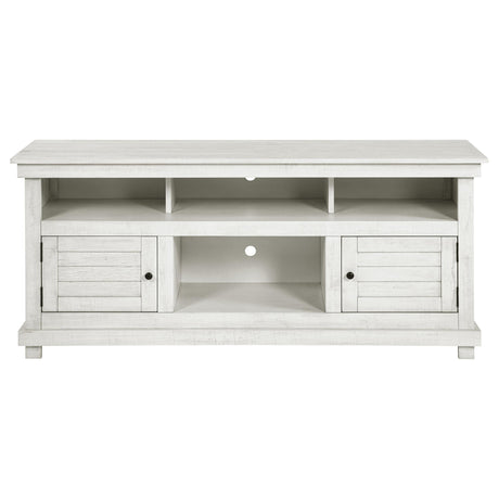  Coaster Furniture Payne 710052 60-inch TV Stand Media Console - Distressed White IMAGE 2