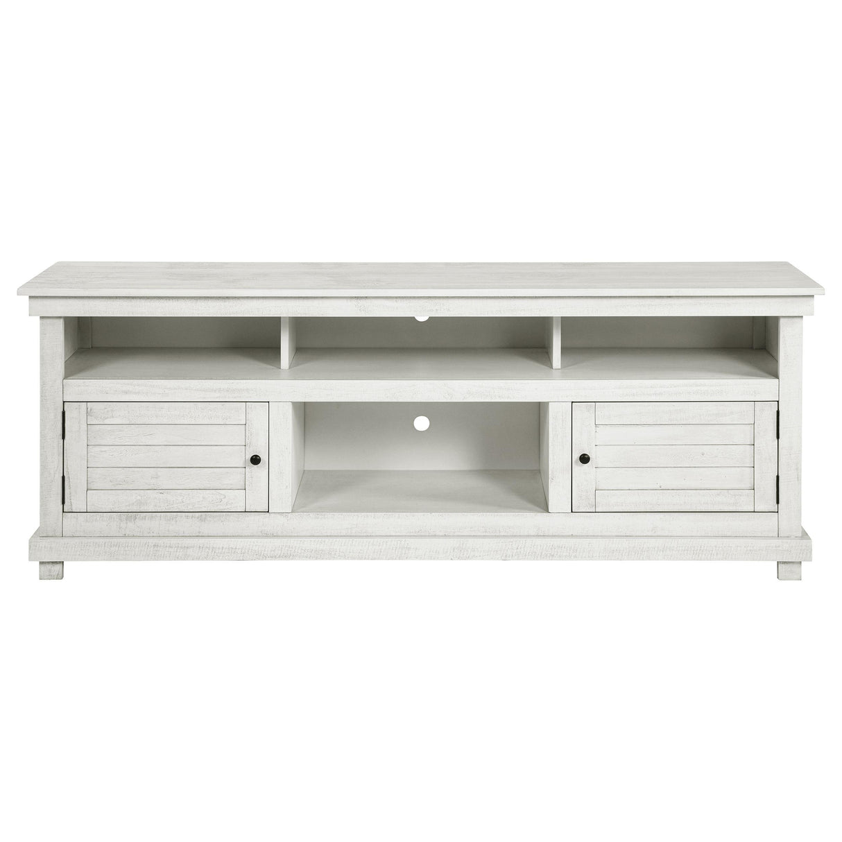  Coaster Furniture Payne 710053 70-inch TV Stand Media Console - Distressed White IMAGE 2