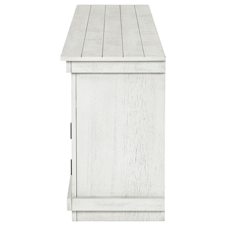  Coaster Furniture Payne 710053 70-inch TV Stand Media Console - Distressed White IMAGE 5