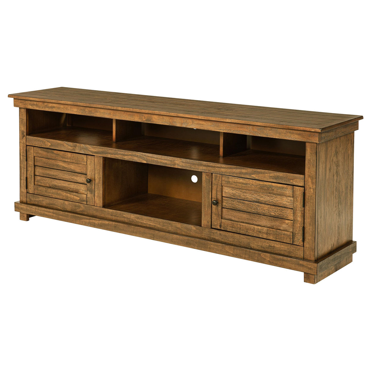  Coaster Furniture Payne 710043 70-inch TV Stand Media Console - Distressed Brown IMAGE 4