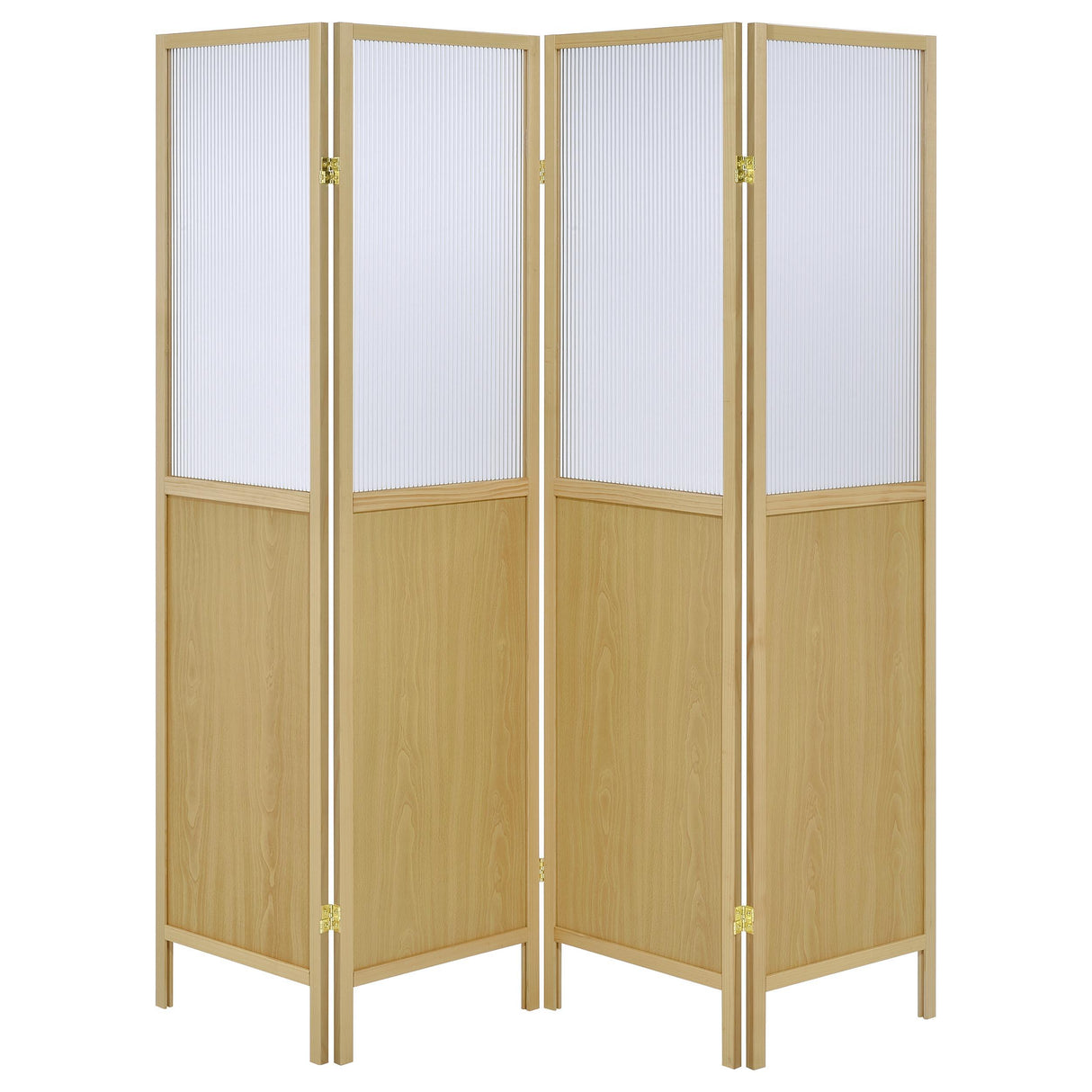  Coaster Furniture Mattison 960121 4-Panel Room Divider Folding Shoji Screen - Natural IMAGE 2