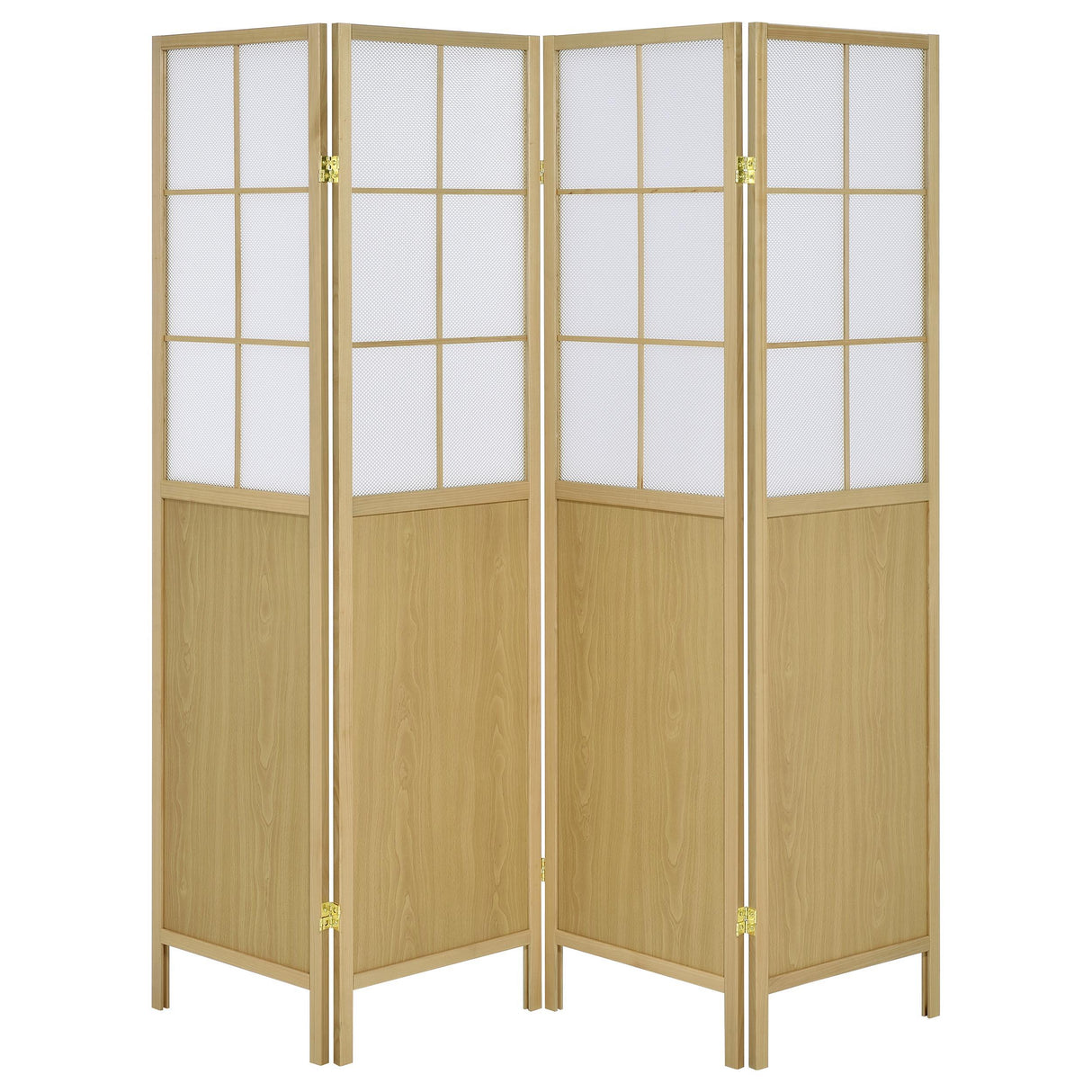  Coaster Furniture Edwards 960123 4-Panel Room Divider Folding Shoji Screen - Natural IMAGE 2