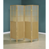  Coaster Furniture Edwards 960123 4-Panel Room Divider Folding Shoji Screen - Natural IMAGE 5