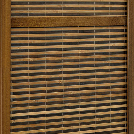  Coaster Furniture Browning 961638 4-panel Bamboo Room Divider Folding Screen - Walnut IMAGE 6