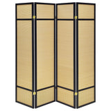  Coaster Furniture Pearce 961648 4-panel Bamboo Room Divider Folding Screen - Natural IMAGE 2