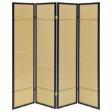  Coaster Furniture Pearce 961648 4-panel Bamboo Room Divider Folding Screen - Natural IMAGE 4