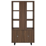  Coaster Furniture Maddox 801863 71-inch 3-shelf Cabinet Bookcase - Walnut IMAGE 7