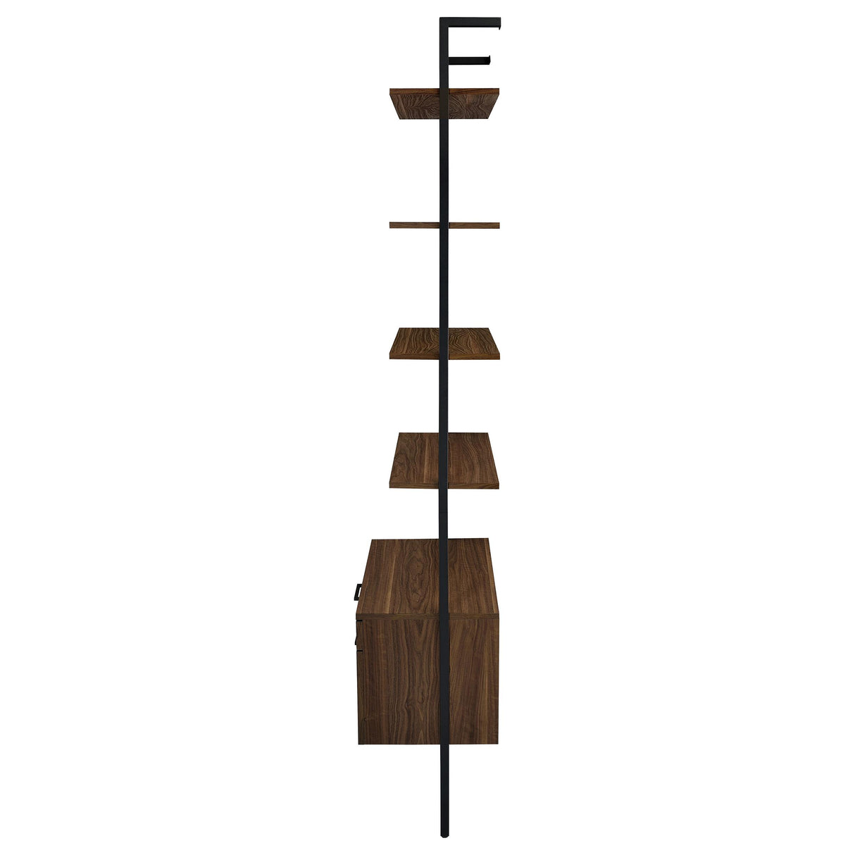  Coaster Furniture Owens 980074 96-inch 4-shelf Storage Wall Bookshelf - Walnut IMAGE 5