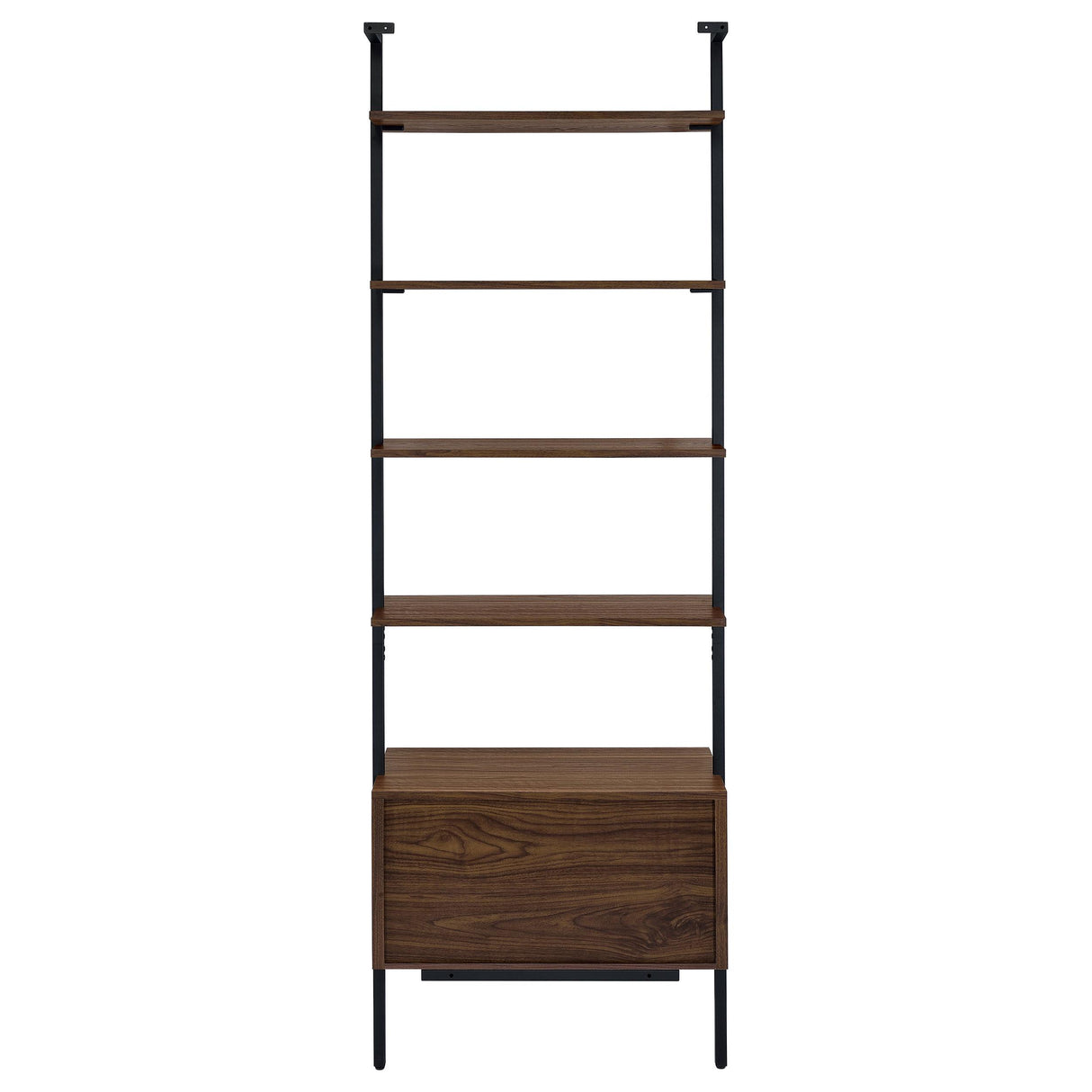  Coaster Furniture Owens 980074 96-inch 4-shelf Storage Wall Bookshelf - Walnut IMAGE 7