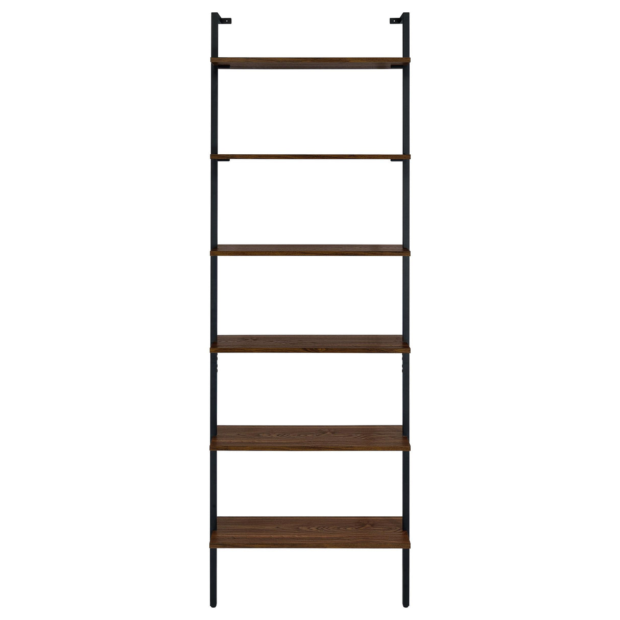  Coaster Furniture Owens 980072 96-inch 6-shelf Wall Bookshelf - Walnut IMAGE 2