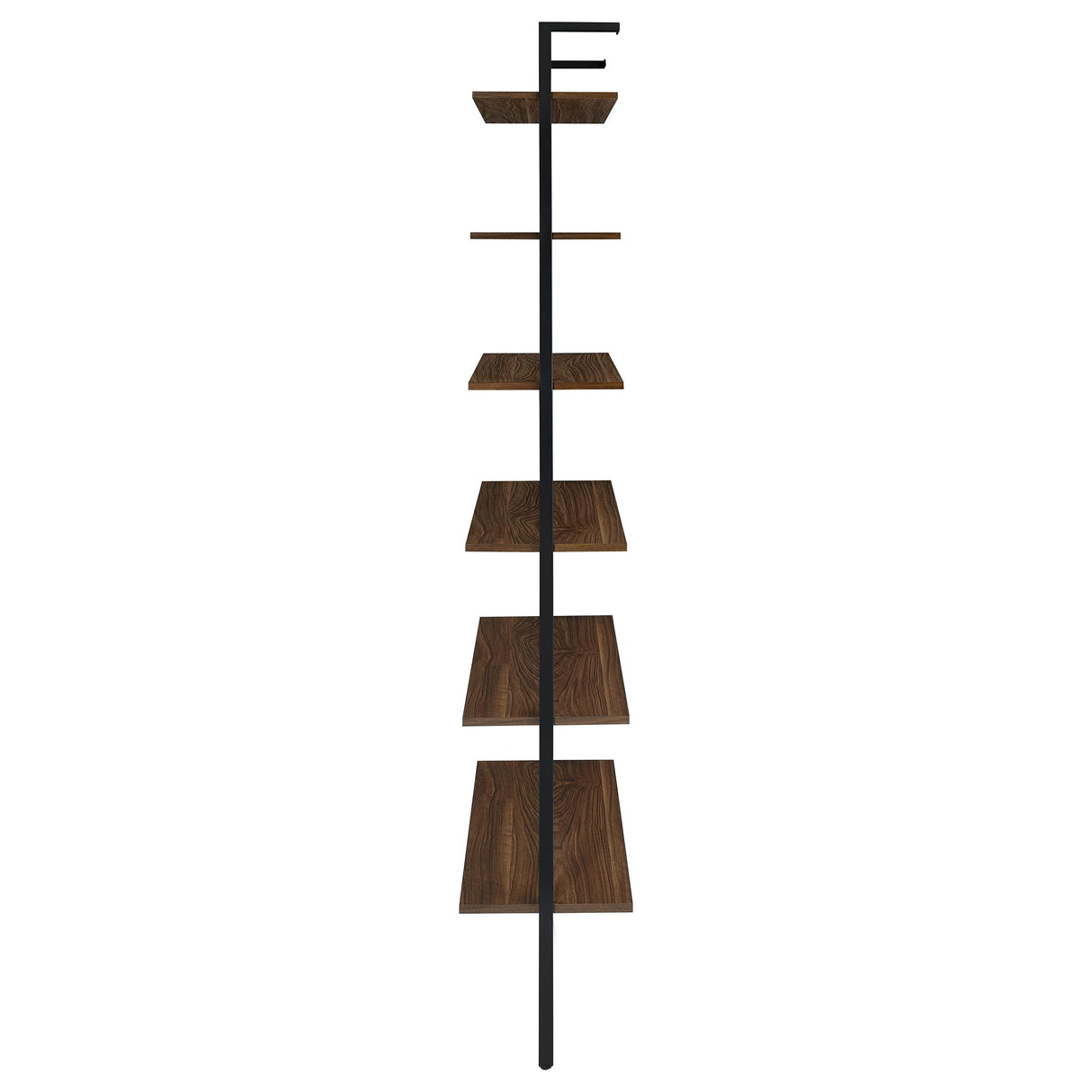  Coaster Furniture Owens 980072 96-inch 6-shelf Wall Bookshelf - Walnut IMAGE 4