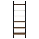  Coaster Furniture Owens 980072 96-inch 6-shelf Wall Bookshelf - Walnut IMAGE 6