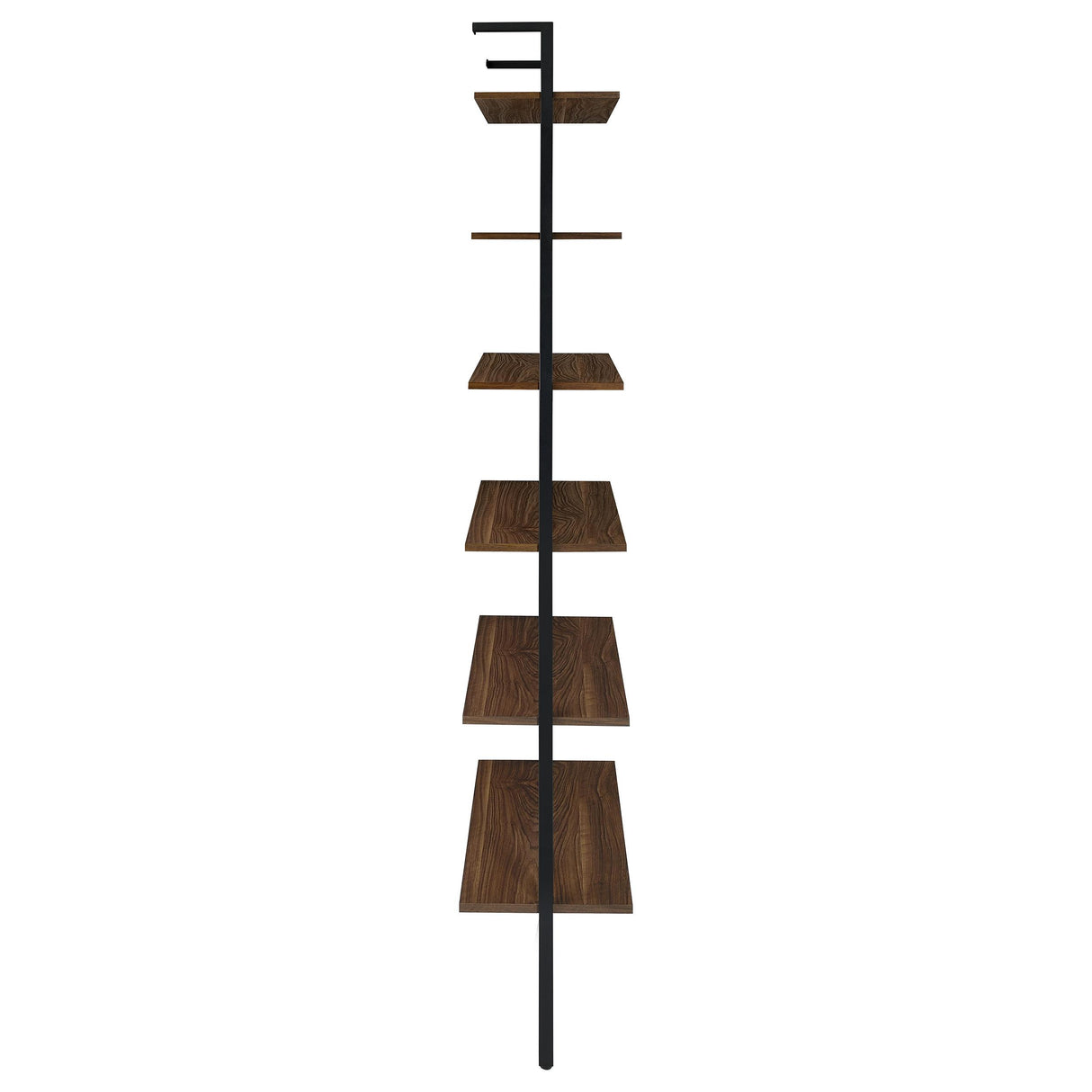  Coaster Furniture Owens 980072 96-inch 6-shelf Wall Bookshelf - Walnut IMAGE 8