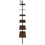  Coaster Furniture Owens 980072 96-inch 6-shelf Wall Bookshelf - Walnut IMAGE 8