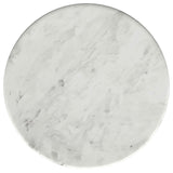  Coaster Furniture Berkeley 930080 Round Marble Top Side Table - White and Brown IMAGE 6