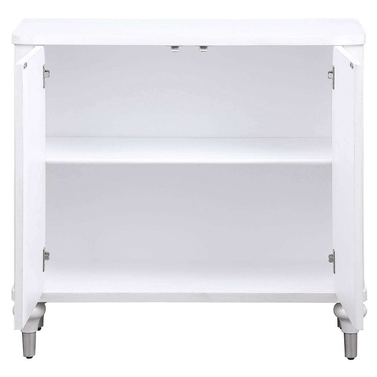  Coaster Furniture Cardella 950411 2-door Mandala Accent Cabinet - Distressed White IMAGE 3