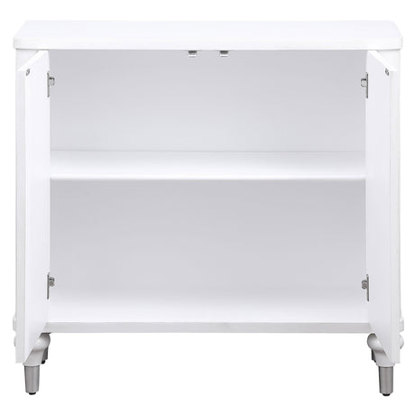  Coaster Furniture Cardella 950411 2-door Mandala Accent Cabinet - Distressed White IMAGE 3