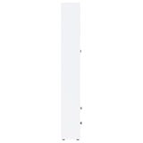  Coaster Furniture Hawthorne 953477 4-shelf Glass Door Tall Cabinet with Drawers - White IMAGE 8