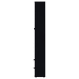  Coaster Furniture Hawthorne 953478 4-shelf Glass Door Cabinet with Drawers - Black IMAGE 5