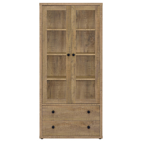  Coaster Furniture Hawthorne 953479 4-shelf Glass Door Tall Cabinet with Drawers - Mango IMAGE 3