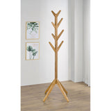  Coaster Furniture Margaret 983271 Solid Wood Coat Rack Clothing Hanger - Natural Oak IMAGE 2