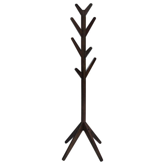  Coaster Furniture Margaret 983273 Solid Wood Coat Rack Clothing Hanger - Cappuccino IMAGE 1