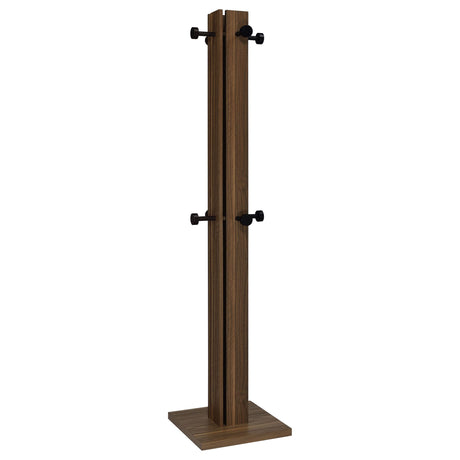  Coaster Furniture Rikkie 983281 Engineered Wood Coat Rack - Walnut IMAGE 1