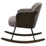  Coaster Furniture Paige 602626 Boucle Upholstered Mid Back Rocking Chair - Taupe IMAGE 4