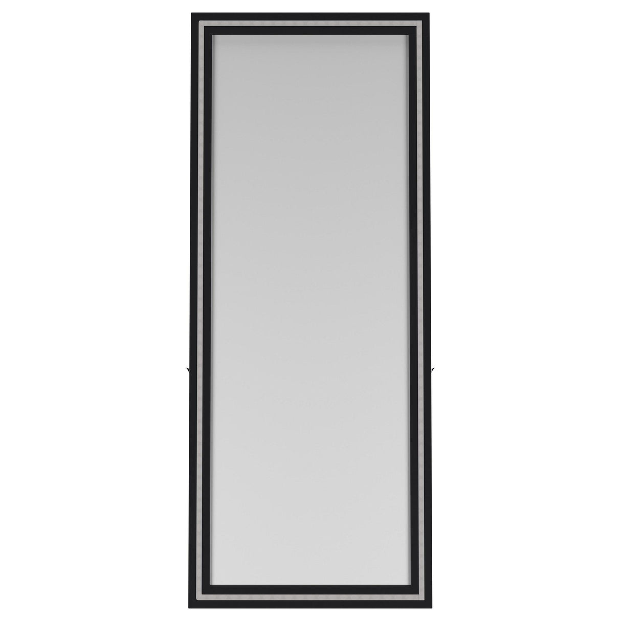  Coaster Furniture Windrose 960962 28 x 67 Inch Tempered LED Standing Mirror - Black IMAGE 10