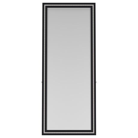  Coaster Furniture Windrose 960962 28 x 67 Inch Tempered LED Standing Mirror - Black IMAGE 10