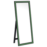  Coaster Furniture Windrose 960962 28 x 67 Inch Tempered LED Standing Mirror - Black IMAGE 6