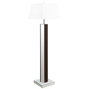  Coaster Furniture Elena 920178 67-inch Square Tapered Mirrored Floor Lamp - Brown IMAGE 1