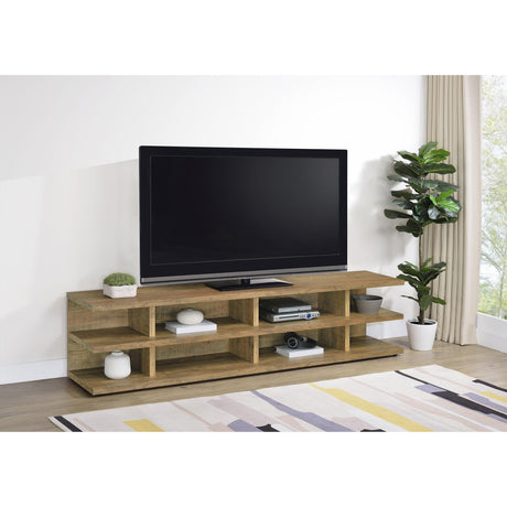  Coaster Furniture Cartmill 710543 78-inch 2-tier TV Stand Media Console - Mango IMAGE 2