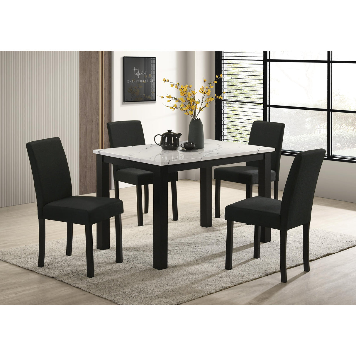  Crown Mark Resia 2120T-3048 Dining Table - White IMAGE 2