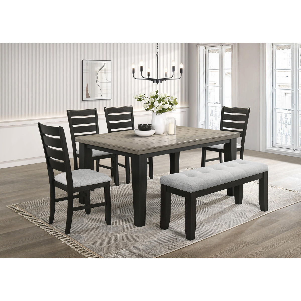  Crown Mark Bardstown 2152LG-BENCH Bench - Light Grey IMAGE 4