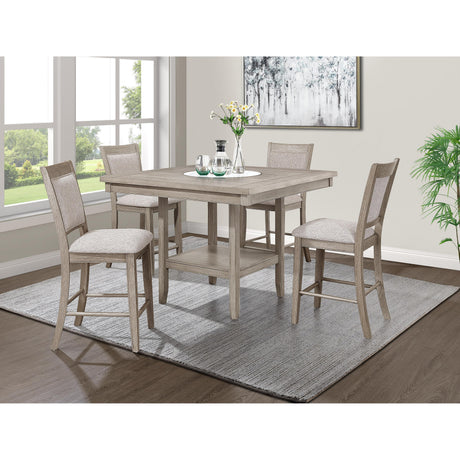  Crown Mark Fulton 2727MB-S-24 Counter Height Chair - White Oak IMAGE 2