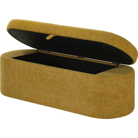 Crown Mark Philipa 4924GD-BENCH Storage Bench - Gold Tweed IMAGE 2