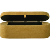  Crown Mark Philipa 4924GD-BENCH Storage Bench - Gold Tweed IMAGE 3