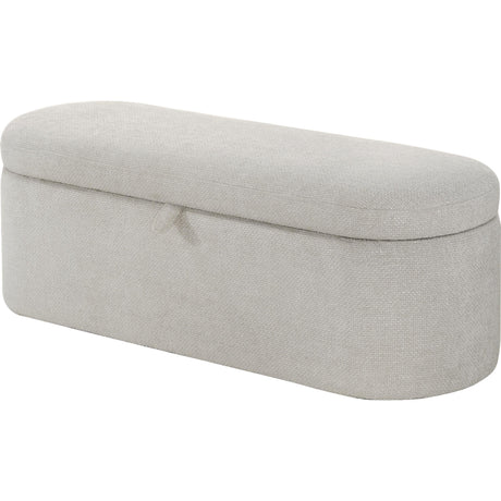  Crown Mark Philipa 4924OT-BENCH Storage Bench - Oatmeal Tweed IMAGE 1