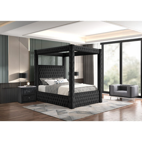  Crown Mark Annabelle 5114BK-2 Nightstand - Black IMAGE 4