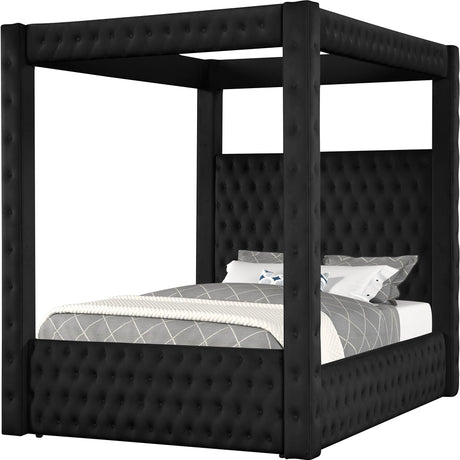  Crown Mark Annabelle 5114BK-K King Canopy Bed - Black IMAGE 1