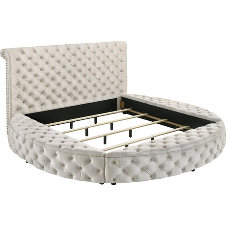  Crown Mark Brigitte 5202IV-Q Queen Bed - Ivory IMAGE 3