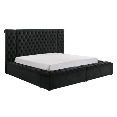  Crown Mark Liliana 5203BK-Q Queen Bed - Black IMAGE 1