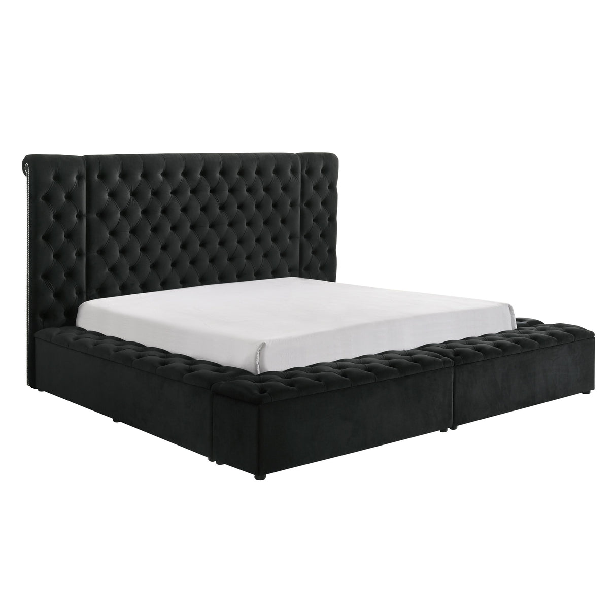  Crown Mark Liliana 5203BK-Q Queen Bed - Black IMAGE 1