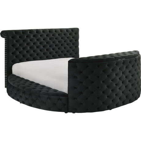  Crown Mark Voltare 5212BK-K King Bed with Fireplace & TV Lift - Black IMAGE 1