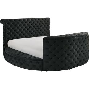  Crown Mark Voltare 5212BK-Q Queen Bed with Fireplace & TV Lift - Black IMAGE 1